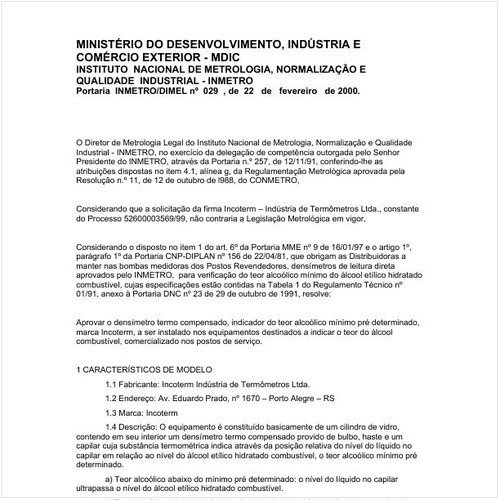 Portaria DIMEL/INMETRO 29:2000 - Situação: Revogado