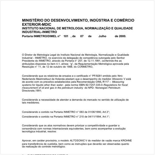 Portaria DIMEL/INMETRO 101:2000 - Situação: Revisto