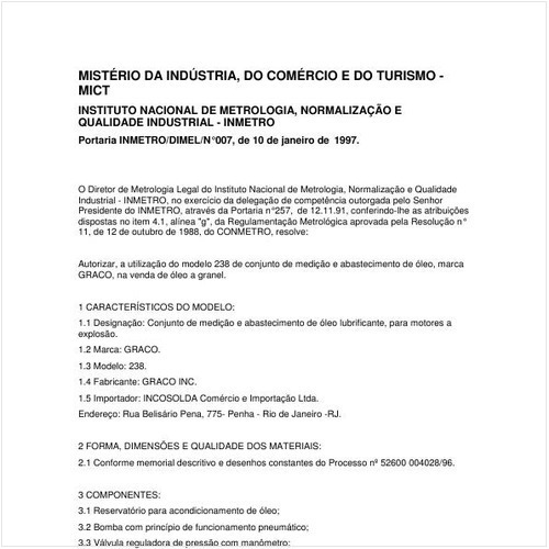 Portaria DIMEL/INMETRO 7:1997 - Situação: Revogado