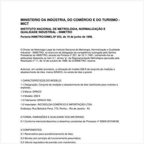 Portaria DIMEL/INMETRO 53:1998 - Situação: Revogado