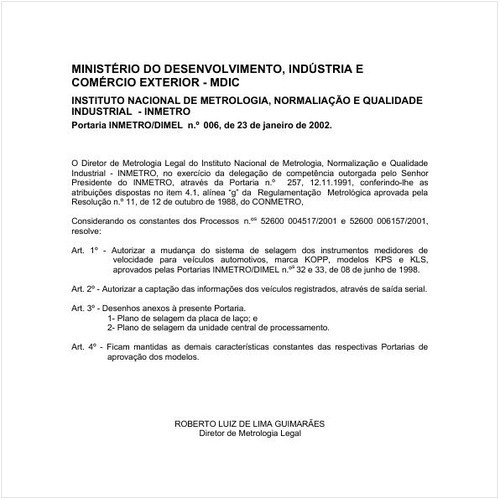 Portaria DIMEL/INMETRO 6:2002 - Situação: Revisto