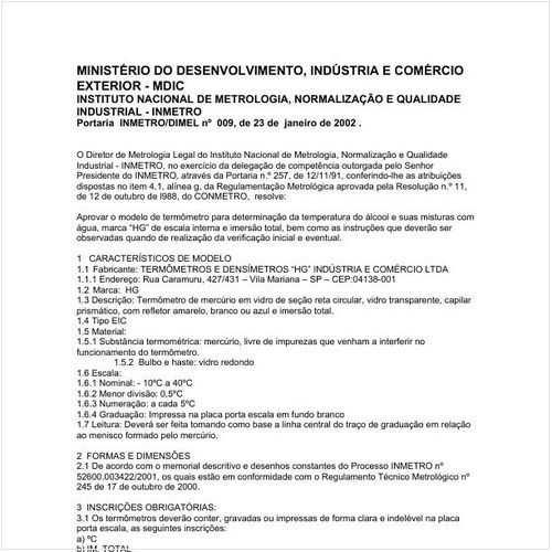 Portaria DIMEL/INMETRO 9:2002 - Situação: Em vigor
