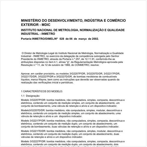 Portaria DIMEL/INMETRO 28:2002 - Situação: Revisto