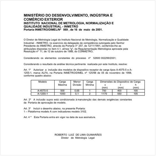 Portaria DIMEL/INMETRO 69:2001 - Situação: Em vigor