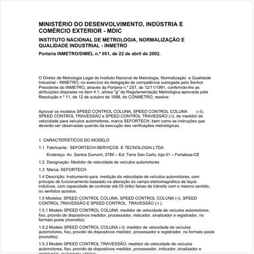 Portaria DIMEL/INMETRO 51:2002 - Situação: Em vigor