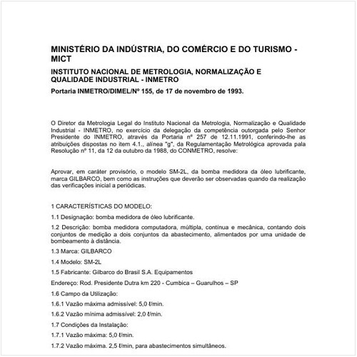Portaria DIMEL/INMETRO 155:1993 - Situação: Revogado