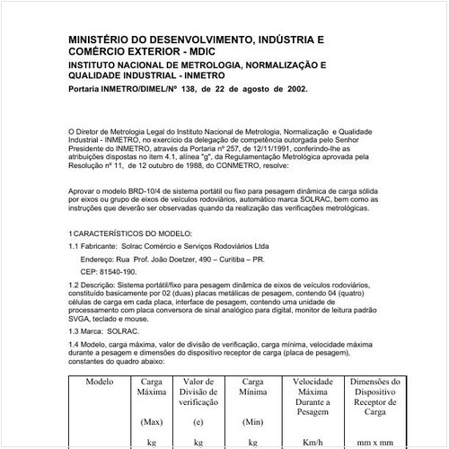 Portaria DIMEL/INMETRO 138:2002 - Situação: Revisto