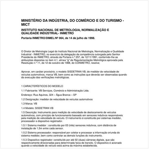 Portaria DIMEL/INMETRO 64:1998 - Situação: Revogado