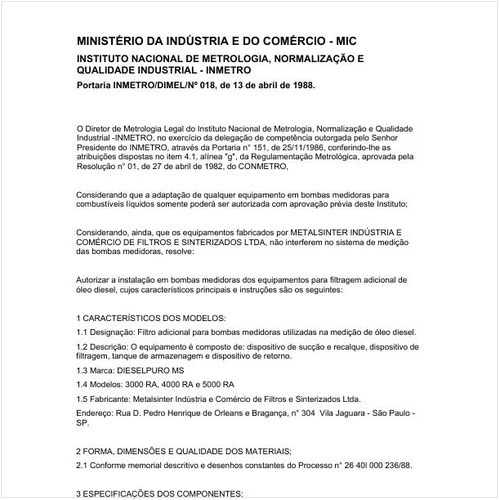 Portaria DIMEL/INMETRO 18:1988 - Situação: Revogado