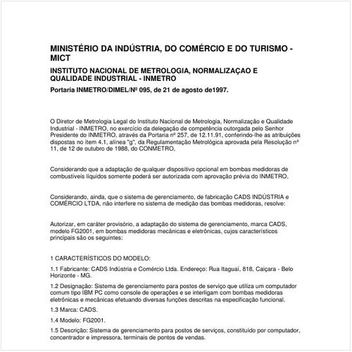 Portaria DIMEL/INMETRO 95:1997 - Situação: Revogado
