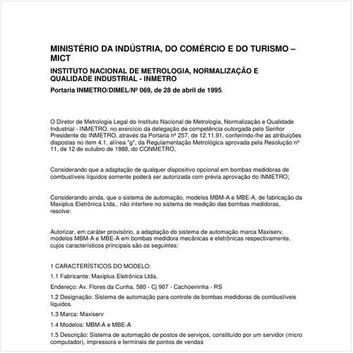Portaria DIMEL/INMETRO 69:1995 - Situação: Revisto