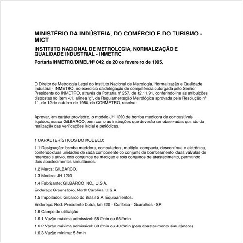 Portaria DIMEL/INMETRO 42:1995 - Situação: Revisto