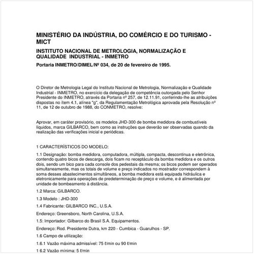 Portaria DIMEL/INMETRO 34:1995 - Situação: Revisto