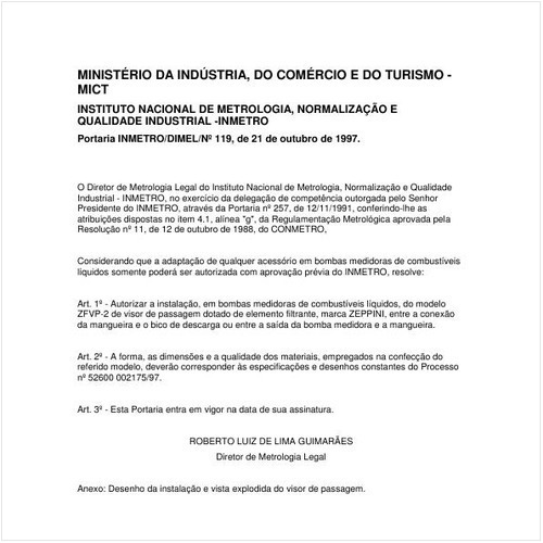 Portaria DIMEL/INMETRO 119:1997 - Situação: Revogado