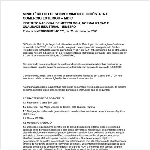 Portaria DIMEL/INMETRO 73:2003 - Situação: Revogado