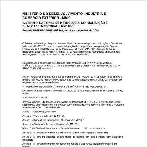 Portaria DIMEL/INMETRO 209:2003 - Situação: Em vigor