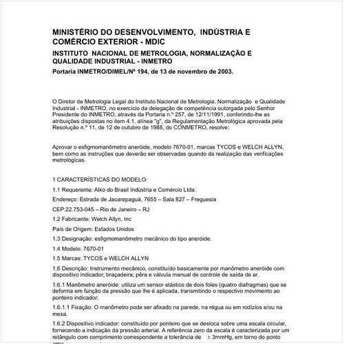 Portaria DIMEL/INMETRO 194:2003 - Situação: Revisto
