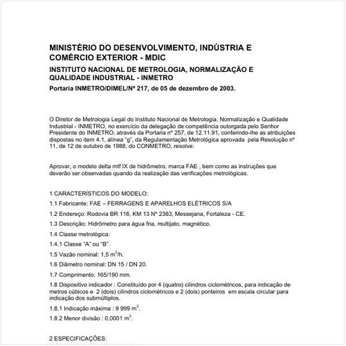 Portaria DIMEL/INMETRO 217:2003 - Situação: Revisto