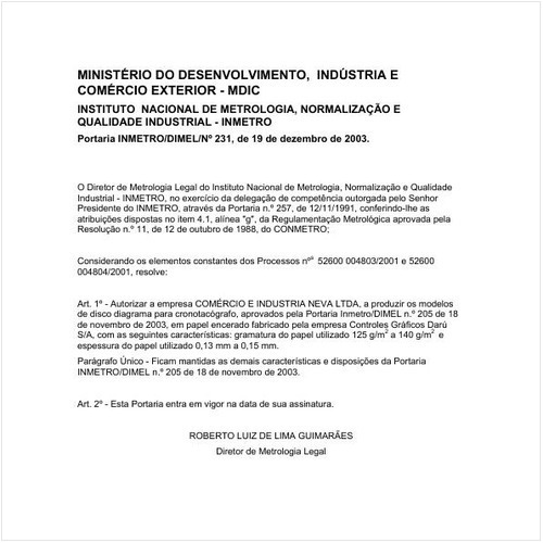 Portaria DIMEL/INMETRO 231:2003 - Situação: Em vigor