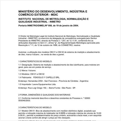 Portaria DIMEL/INMETRO 8:2004 - Situação: Revogado