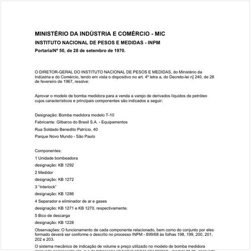 Portaria INPM/MIC 50:1970 - Situação: Revisto