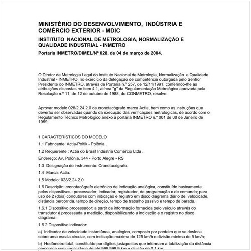 Portaria DIMEL/INMETRO 28:2004 - Situação: Revisto
