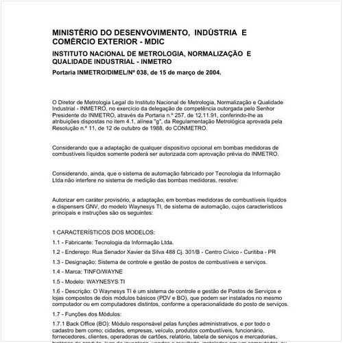 Portaria DIMEL/INMETRO 38:2004 - Situação: Revogado
