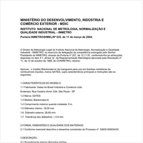 Portaria DIMEL/INMETRO 35:2004 - Situação: Revisto