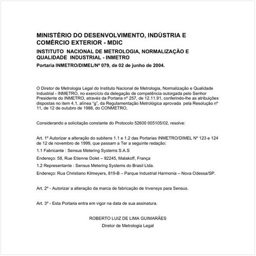 Portaria DIMEL/INMETRO 79:2004 - Situação: Em vigor