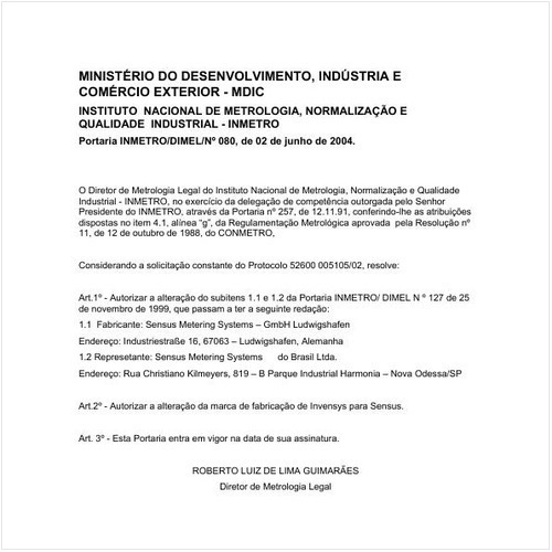 Portaria DIMEL/INMETRO 80:2004 - Situação: Em vigor