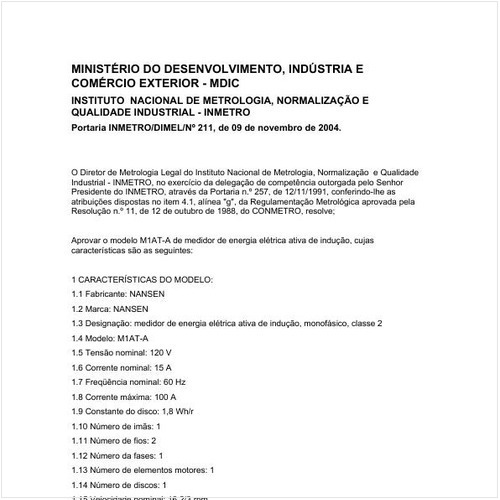 Portaria DIMEL/INMETRO 211:2004 - Situação: Revisto