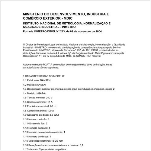 Portaria DIMEL/INMETRO 213:2004 - Situação: Revisto