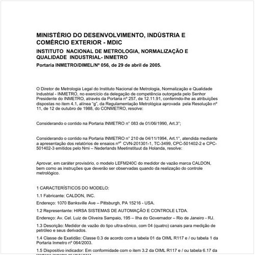 Portaria DIMEL/INMETRO 56:2005 - Situação: Revogado
