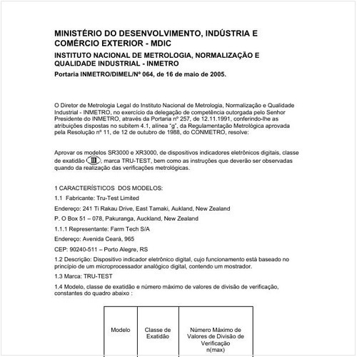 Portaria DIMEL/INMETRO 64:2005 - Situação: Revisto