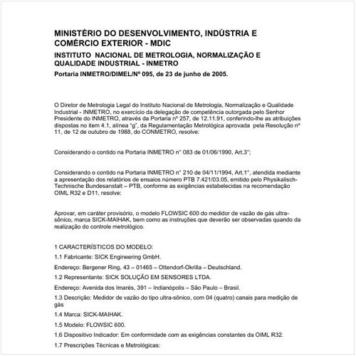Portaria DIMEL/INMETRO 95:2005 - Situação: Revogado