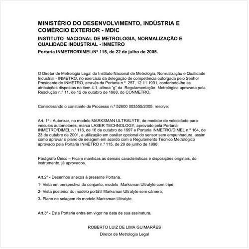Portaria DIMEL/INMETRO 115:2005 - Situação: Revisto