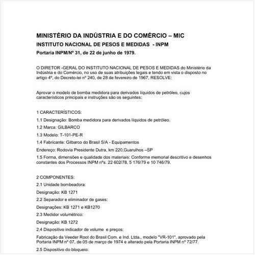 Portaria INPM/MIC 31:1979 - Situação: Revisto