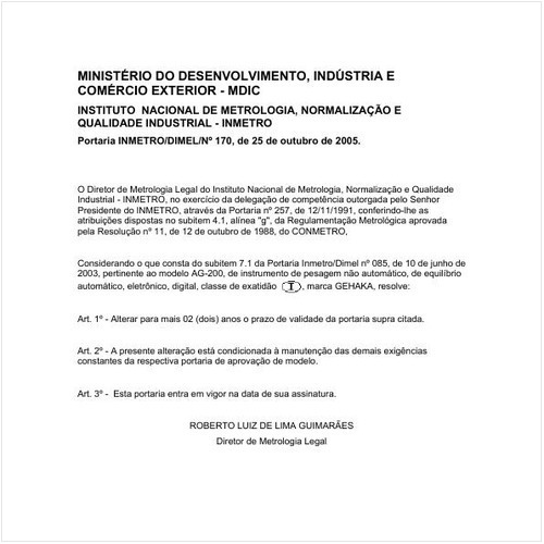 Portaria DIMEL/INMETRO 170:2005 - Situação: Revisto