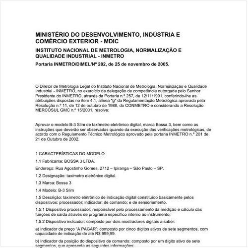 Portaria DIMEL/INMETRO 202:2005 - Situação: Revisto