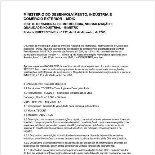 Portaria DIMEL/INMETRO 227:2005 - Situação: Revisto
