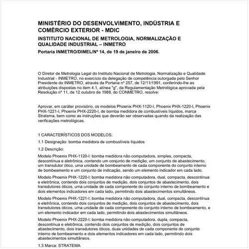 Portaria INMETRO/MDIC 14:2006 - Situação: Revisto