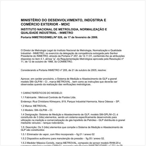Portaria DIMEL/INMETRO 26:2006 - Situação: Revogado