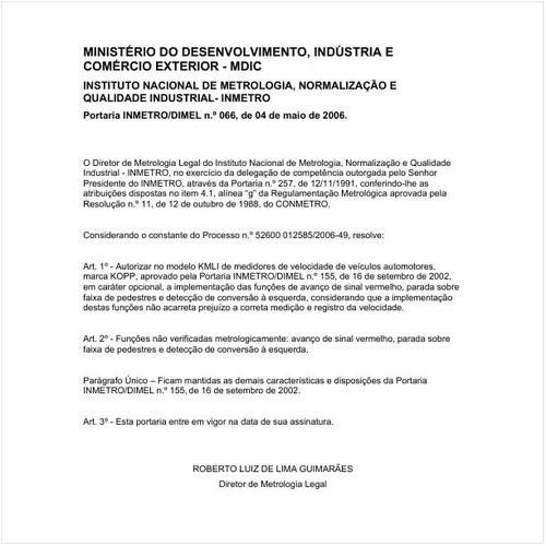 Portaria DIMEL/INMETRO 66:2006 - Situação: Revogado