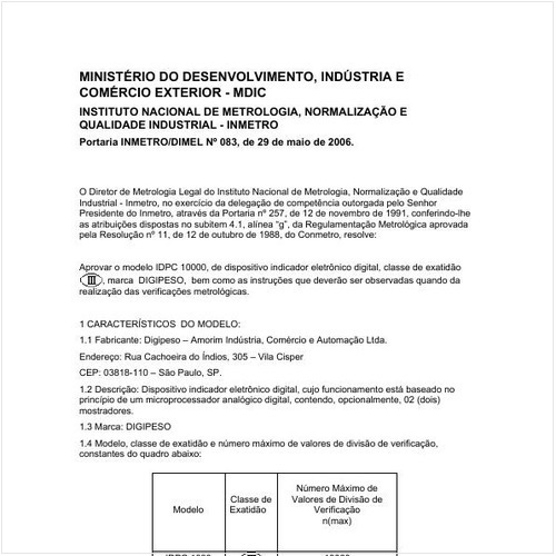 Portaria DIMEL/INMETRO 83:2006 - Situação: Prazo de validade expirado