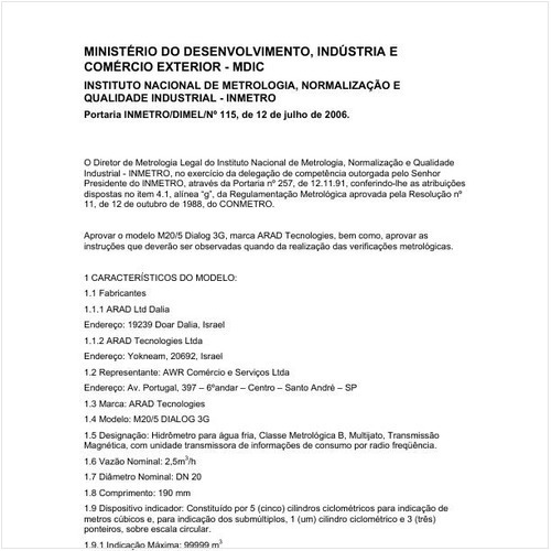 Portaria DIMEL/INMETRO 115:2006 - Situação: Revogado