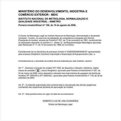 Portaria DIMEL/INMETRO 156:2006 - Situação: Revisto