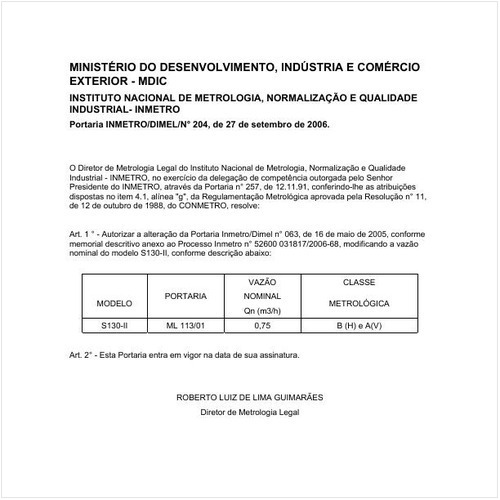 Portaria DIMEL/INMETRO 204:2006 - Situação: Revogado