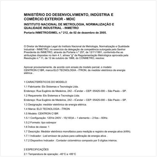 Portaria DIMEL/INMETRO 212:2005 - Situação: Revisto