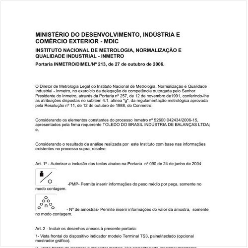 Portaria DIMEL/INMETRO 213:2006 - Situação: Revisto