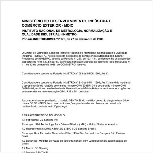 Portaria DIMEL/INMETRO 278:2006 - Situação: Revogado